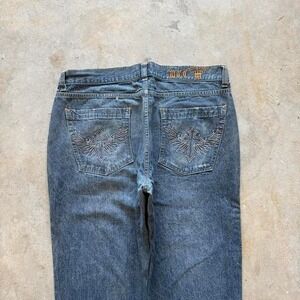 Baggy MCC Bootcut Cross Embroidered Southpole Styl Y2K Vintage Denim Jeans 36